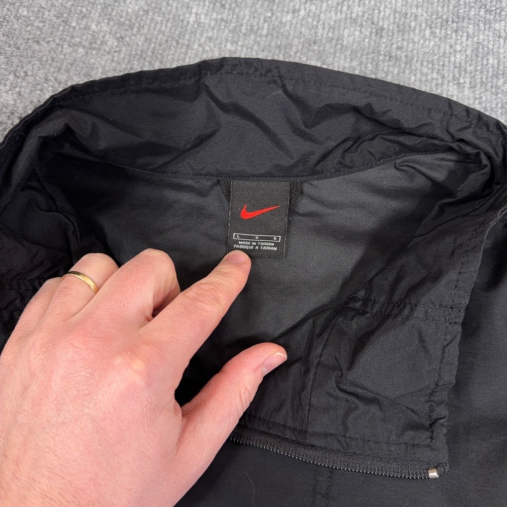 Vintage Nike Jacket Mens Large Script Embroidered Logo Nylon Windbreaker Y2K - Picture 5 of 10